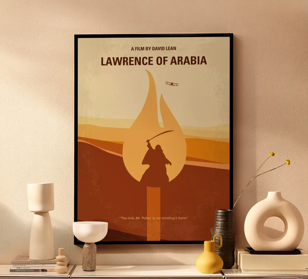 No772 My Lawrence of Arabia minimal movie poster poster con telaio in legno da Chungkong