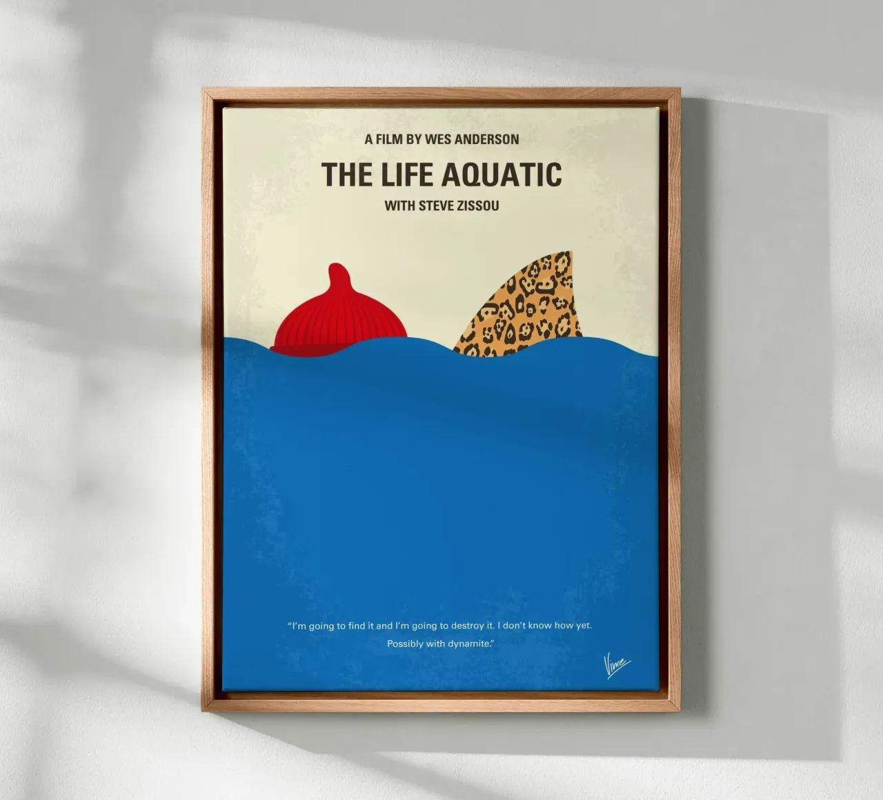 No774 My The Life Aquatic with Steve Zissou minimal movie po tela da Chungkong