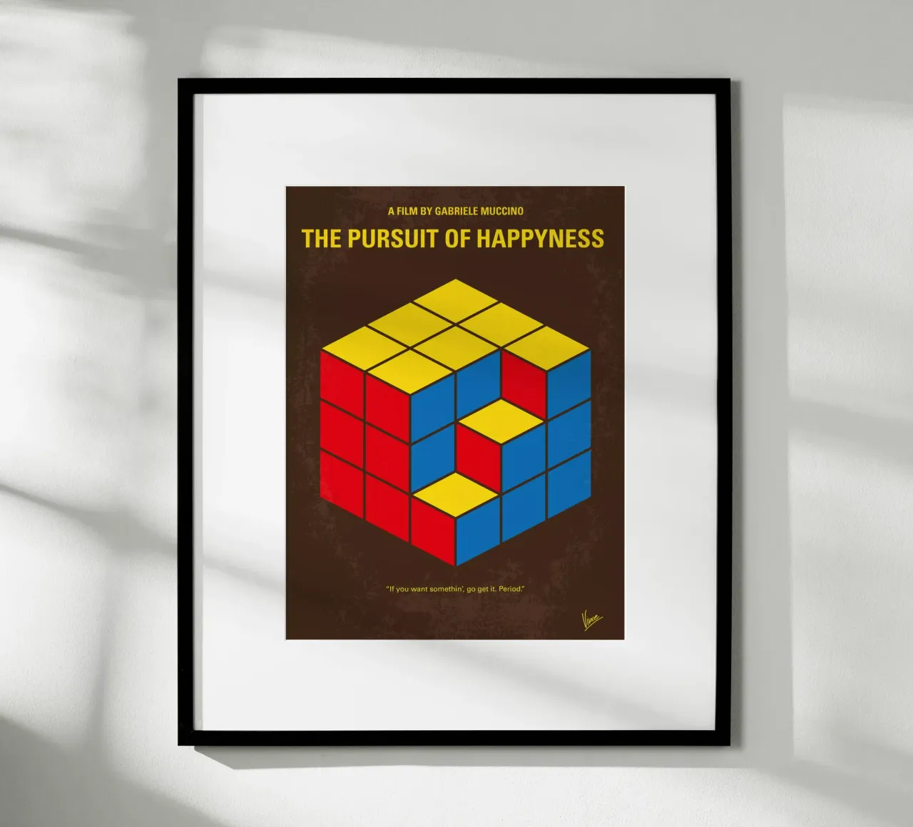 No775 My The Pursuit of Happyness minimal movie poster poster da Chungkong