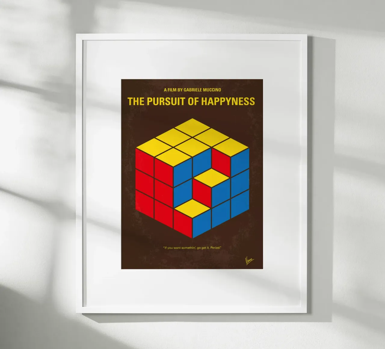 No775 My The Pursuit of Happyness minimal movie poster poster da Chungkong