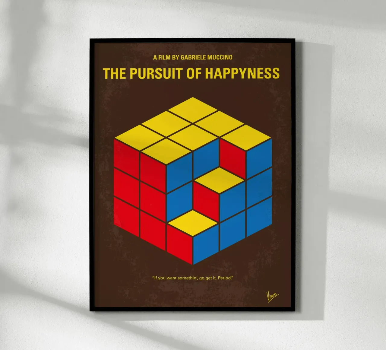 No775 My The Pursuit of Happyness minimal movie poster poster da Chungkong