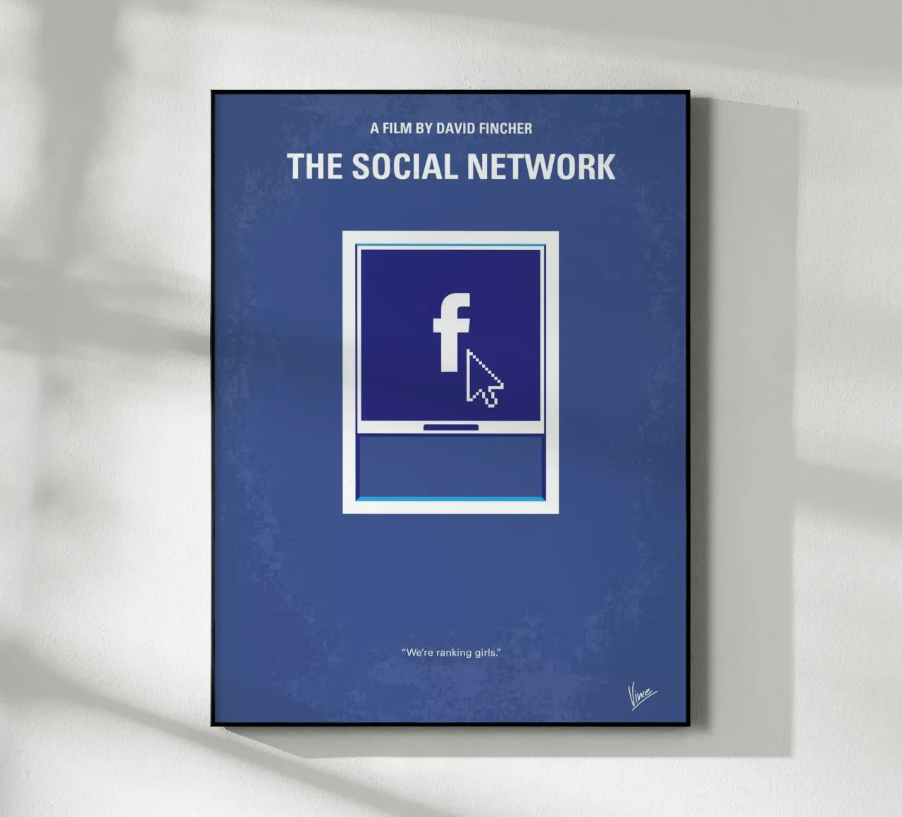 No779 My The Social Network minimal movie poster plexiglass da Chungkong