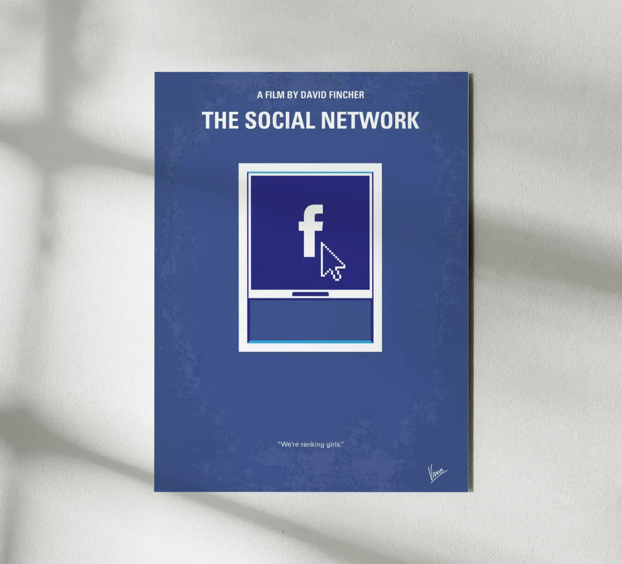 No779 My The Social Network minimal movie poster alluminio dibond da Chungkong