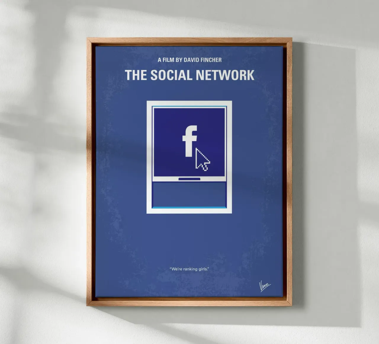 No779 My The Social Network minimal movie poster tela da Chungkong