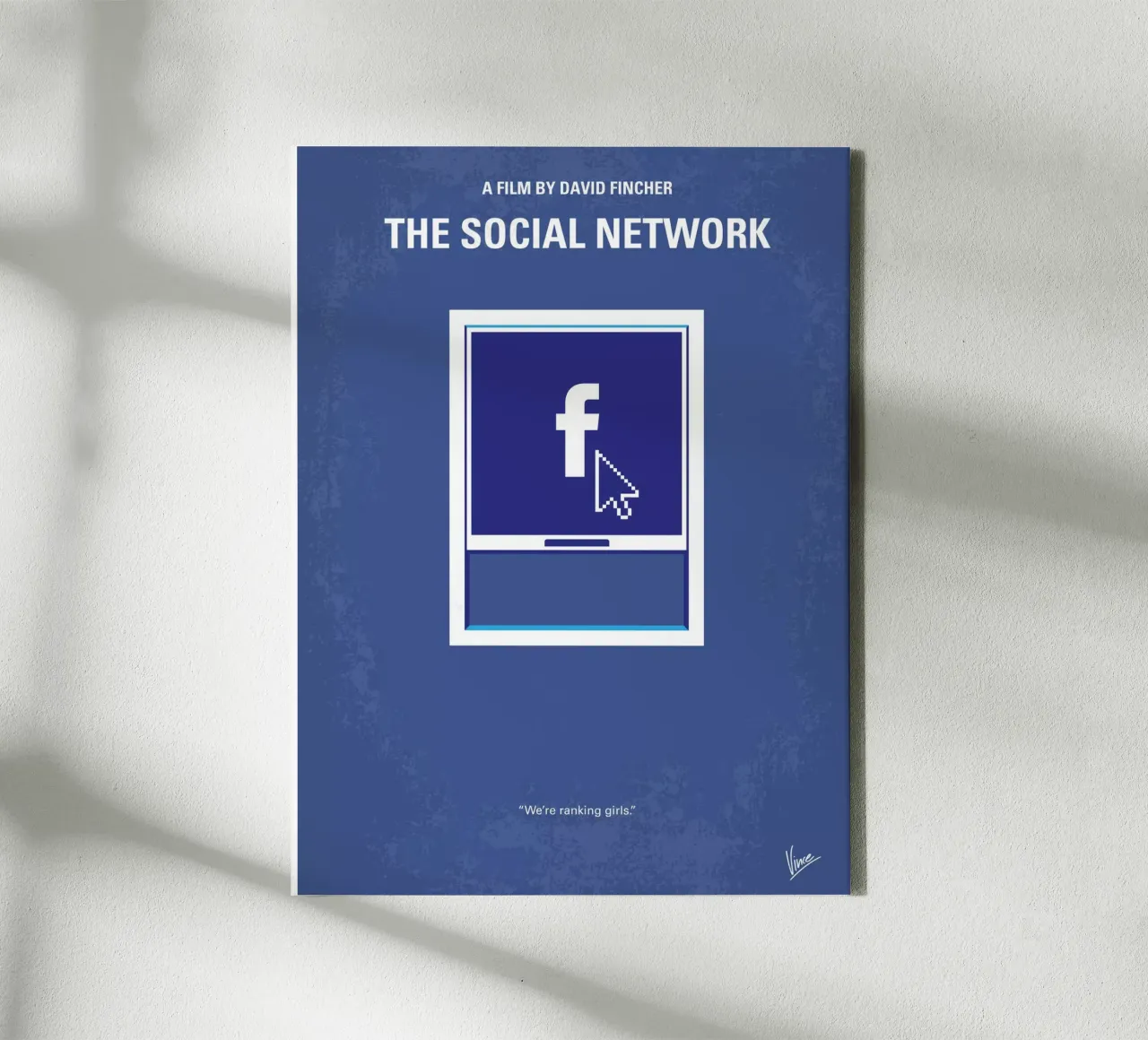 No779 My The Social Network minimal movie poster tela da Chungkong