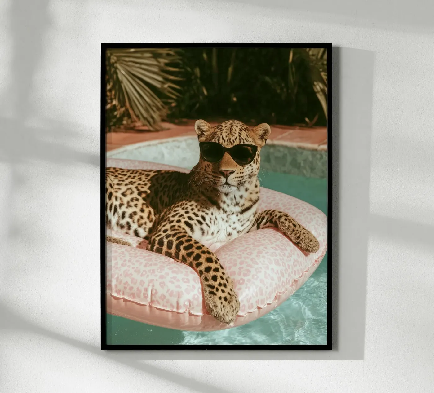 Poolside Leopard in Pink poster by Am I Dreaming?