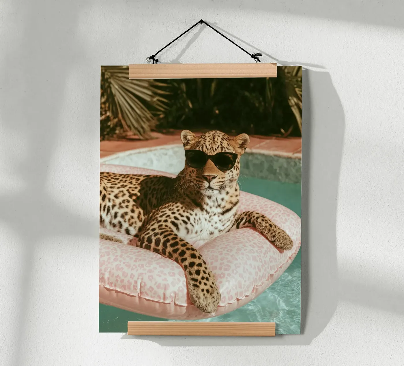 Poolside Leopard in Pink poster by Am I Dreaming?