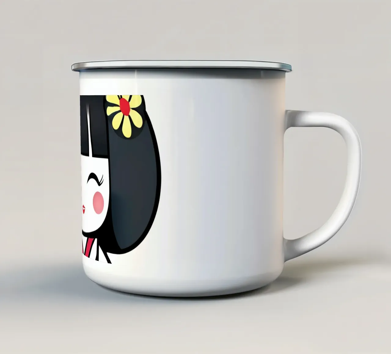 Piccola geisha 9 tazza in smalto da Rezh creations