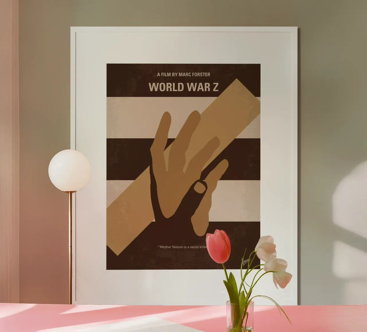No783 My World War Z minimal movie poster hahnemühle de Chungkong