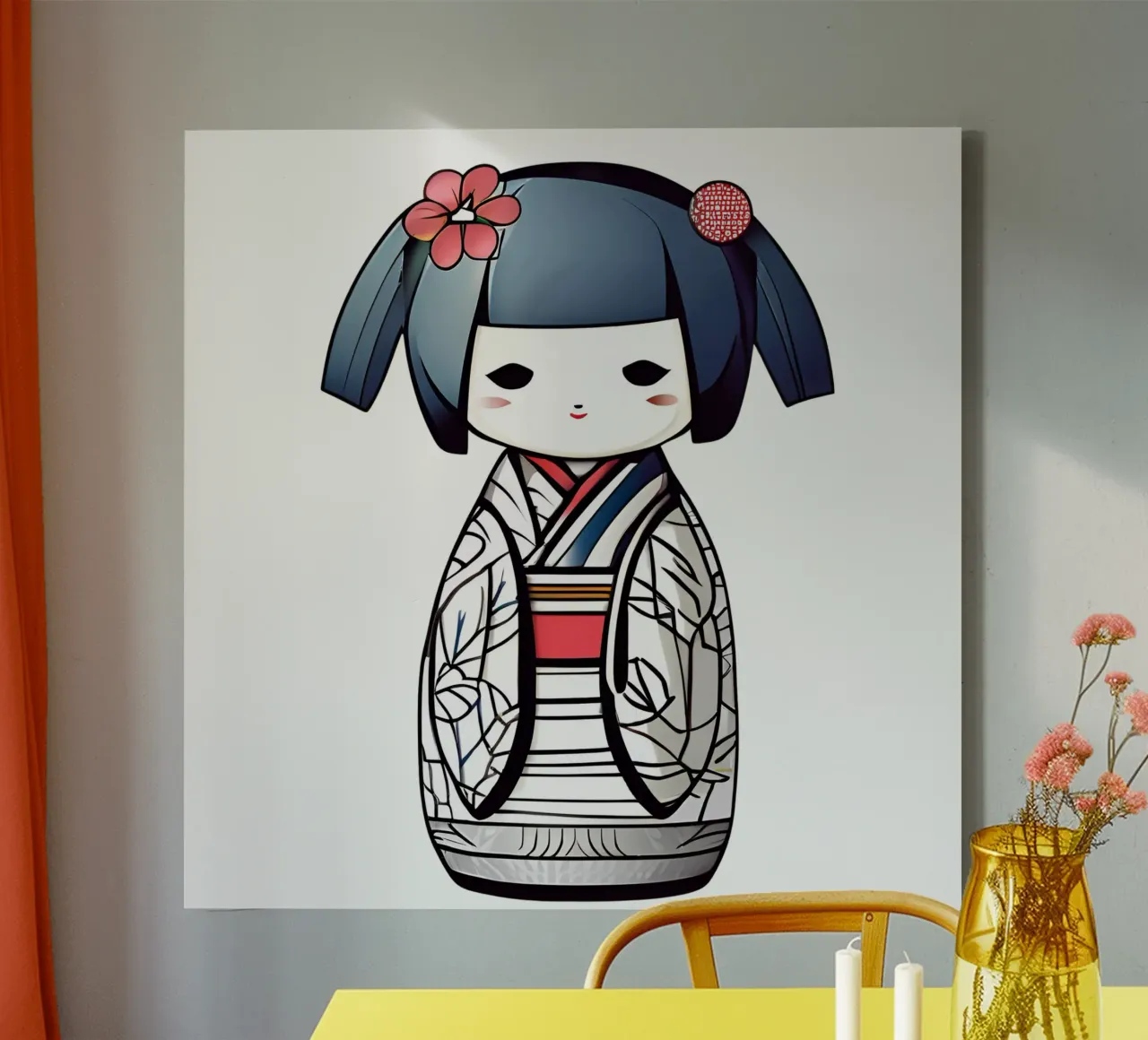Piccola geisha 10 tela con Cornice a cassetta da Rezh creations
