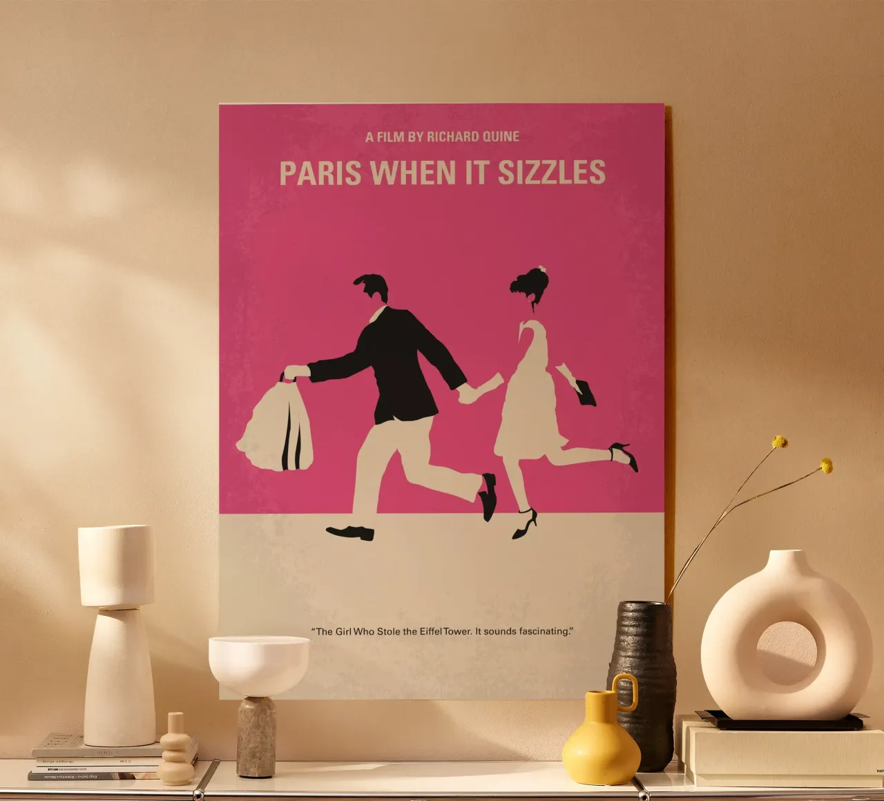 No785 My Paris When it Sizzles minimal movie poster plexiglass da Chungkong