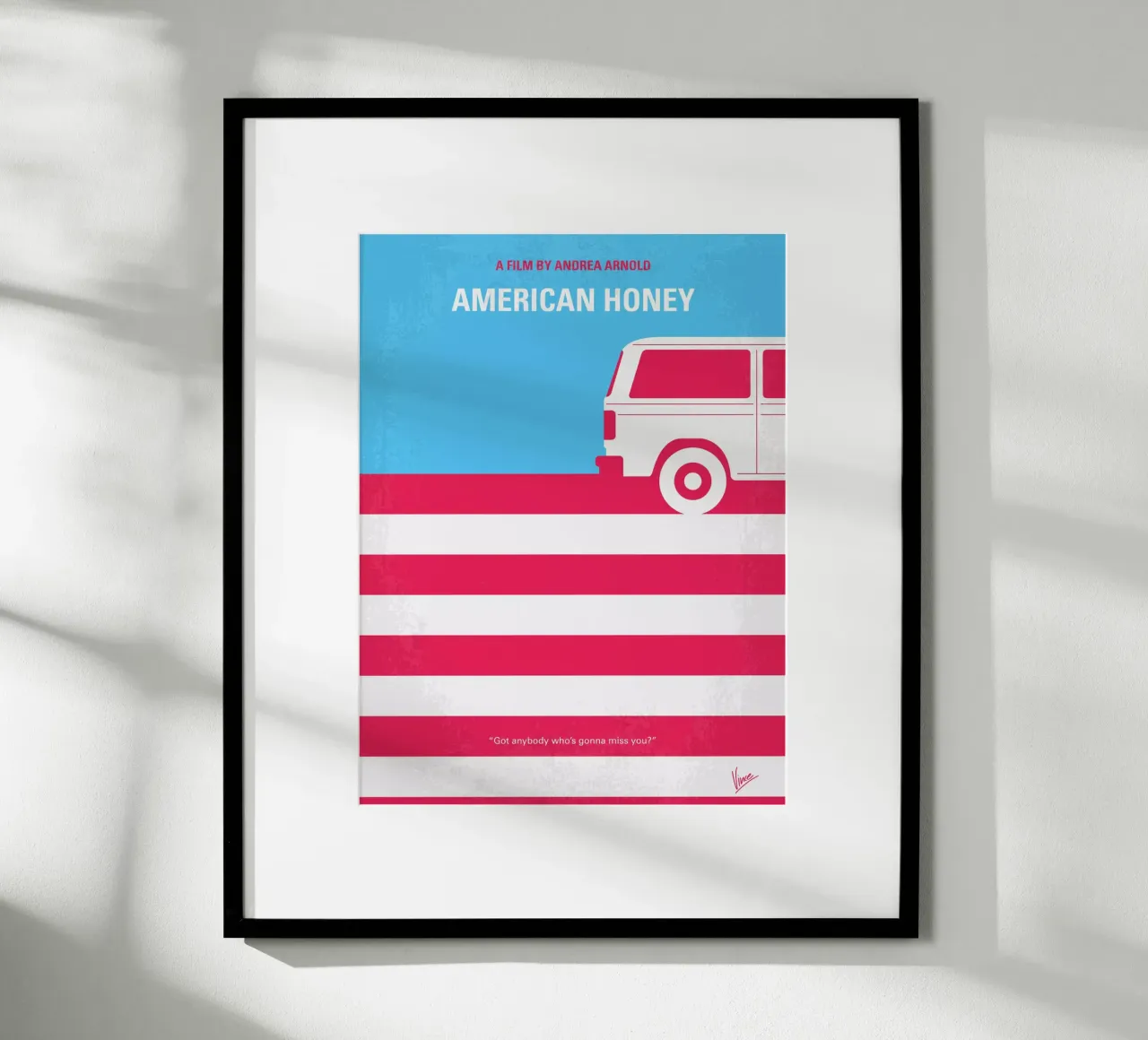 No786 My American Honey minimal movie poster poster con telaio in legno da Chungkong