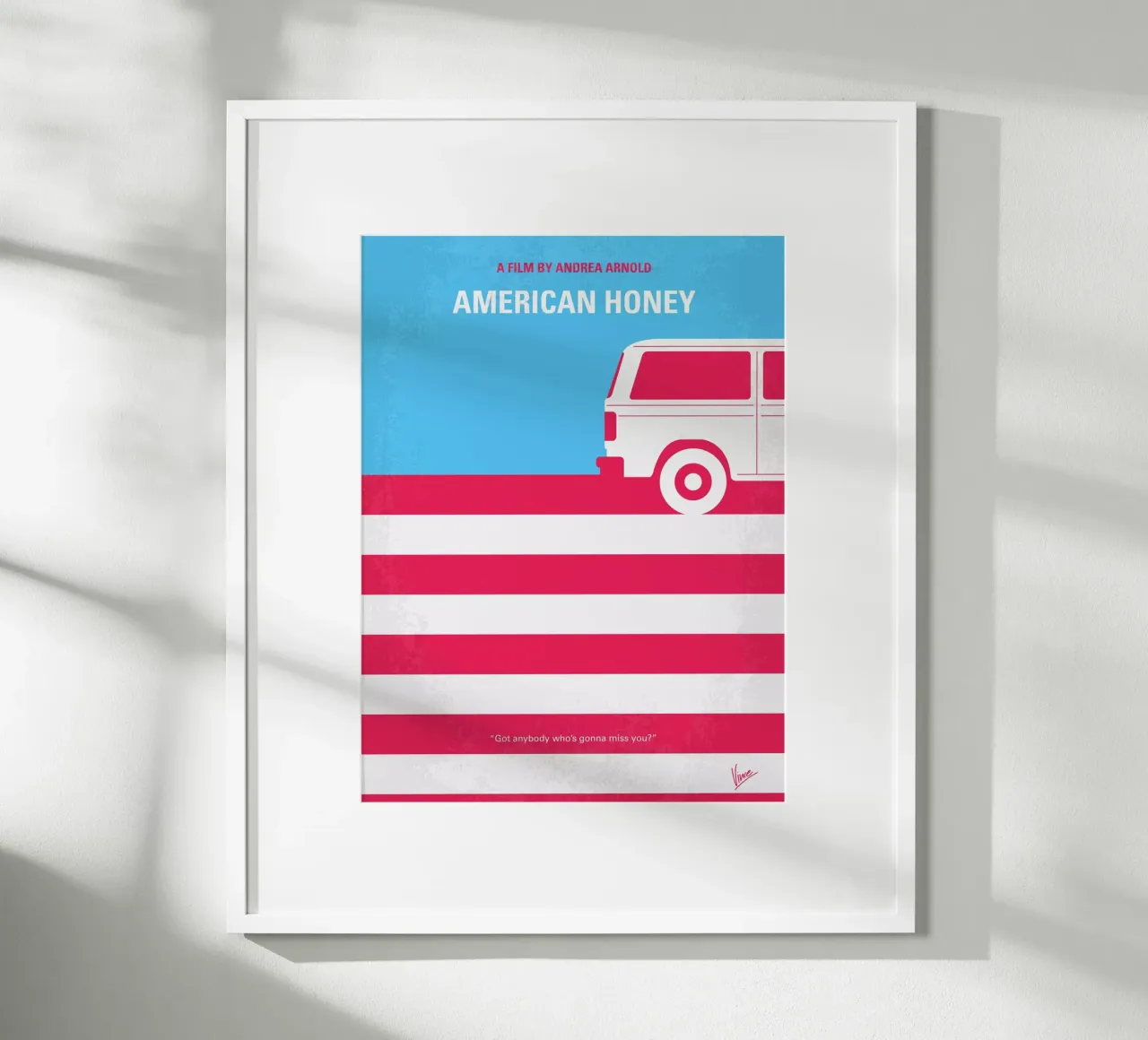No786 My American Honey minimal movie poster poster con telaio in legno da Chungkong