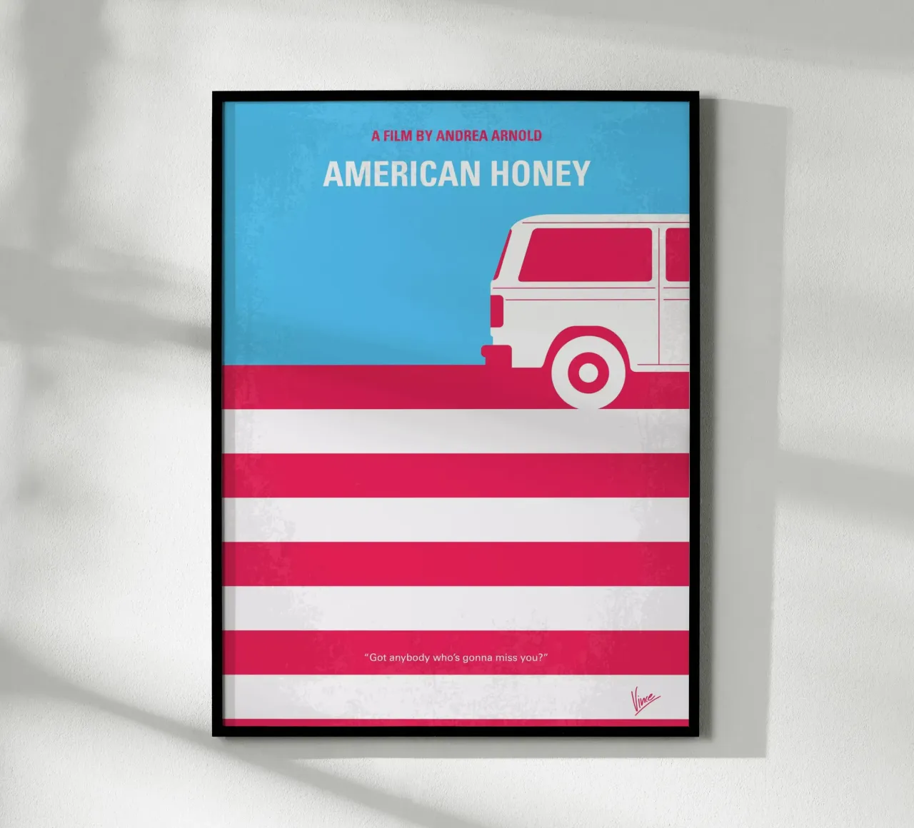 No786 My American Honey minimal movie poster poster con telaio in legno da Chungkong
