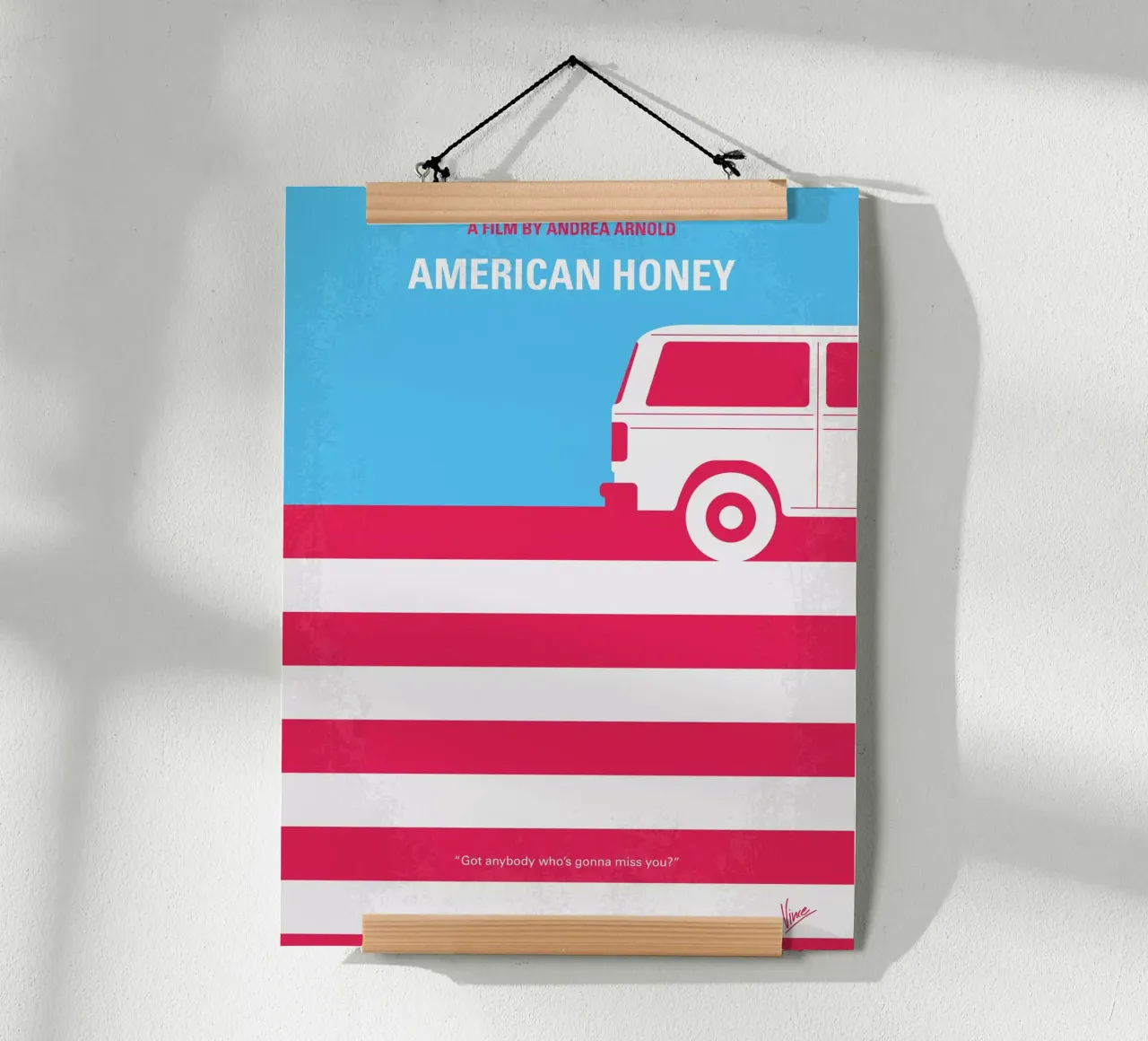 No786 My American Honey minimal movie poster poster con telaio in legno da Chungkong