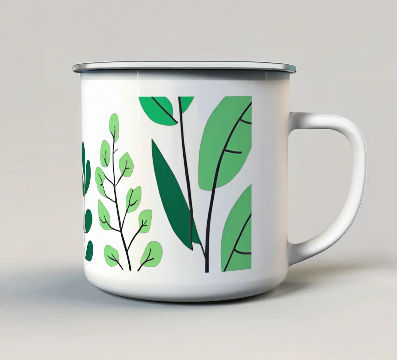 plantin 2 tazza in smalto da Rezh creations