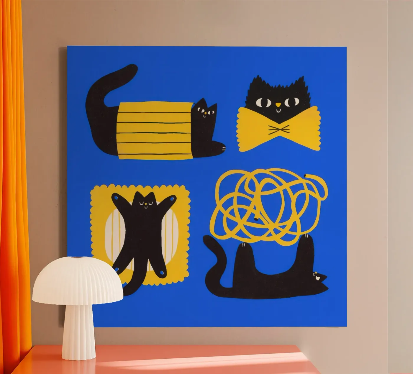 Cat Paste canvas by children world