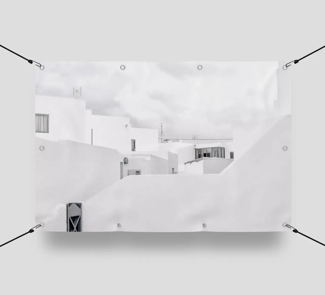 White Village pvc cover by Amy & Kurt