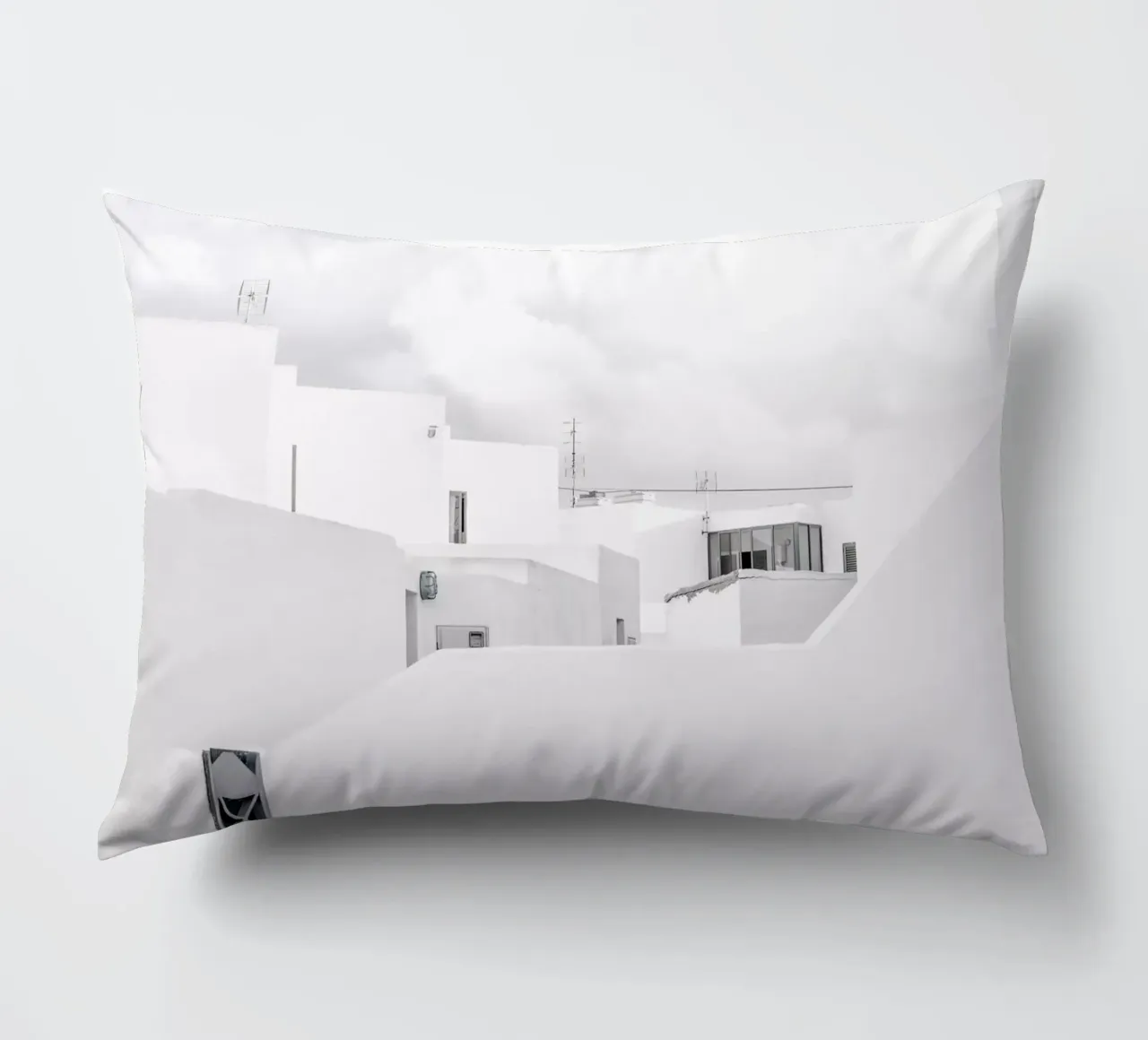 White Village decorative cushion by Amy & Kurt
