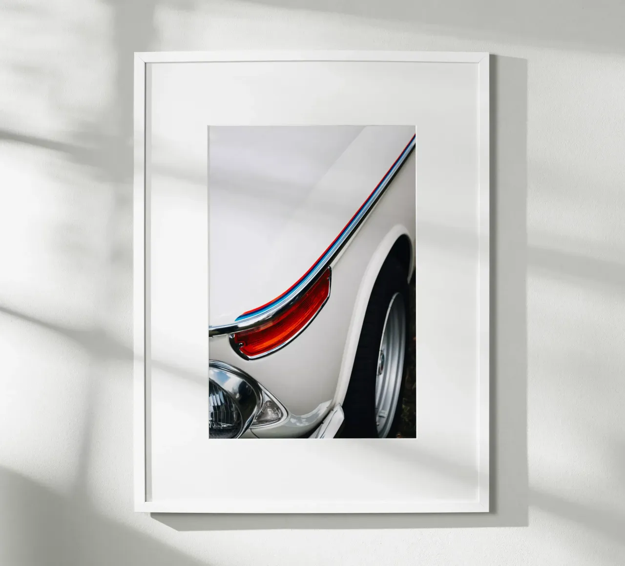 Vintage BMW poster with plastic frame by Journey of Vanessa
