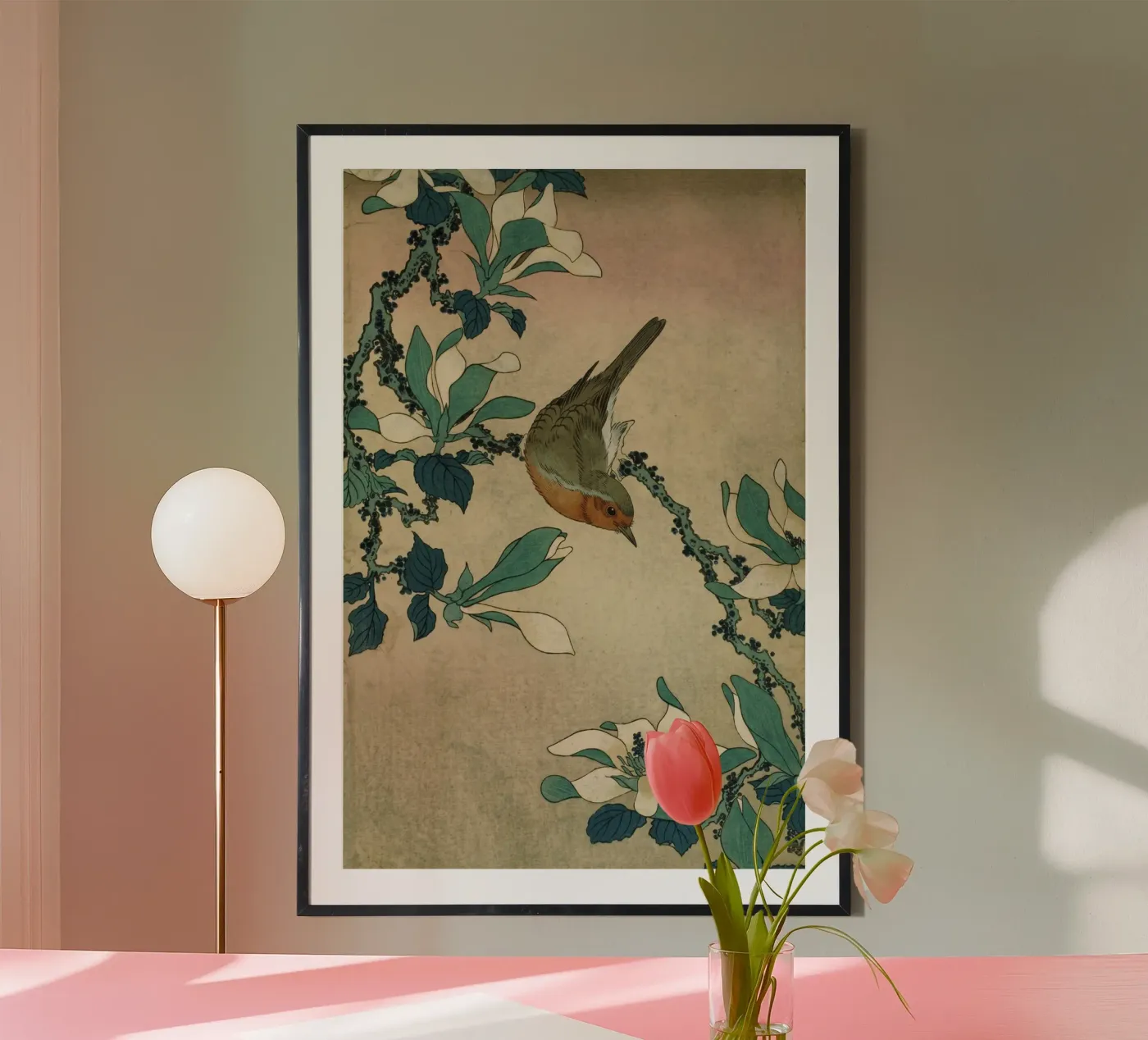 Robin e magnolia poster da ukiyoeposters