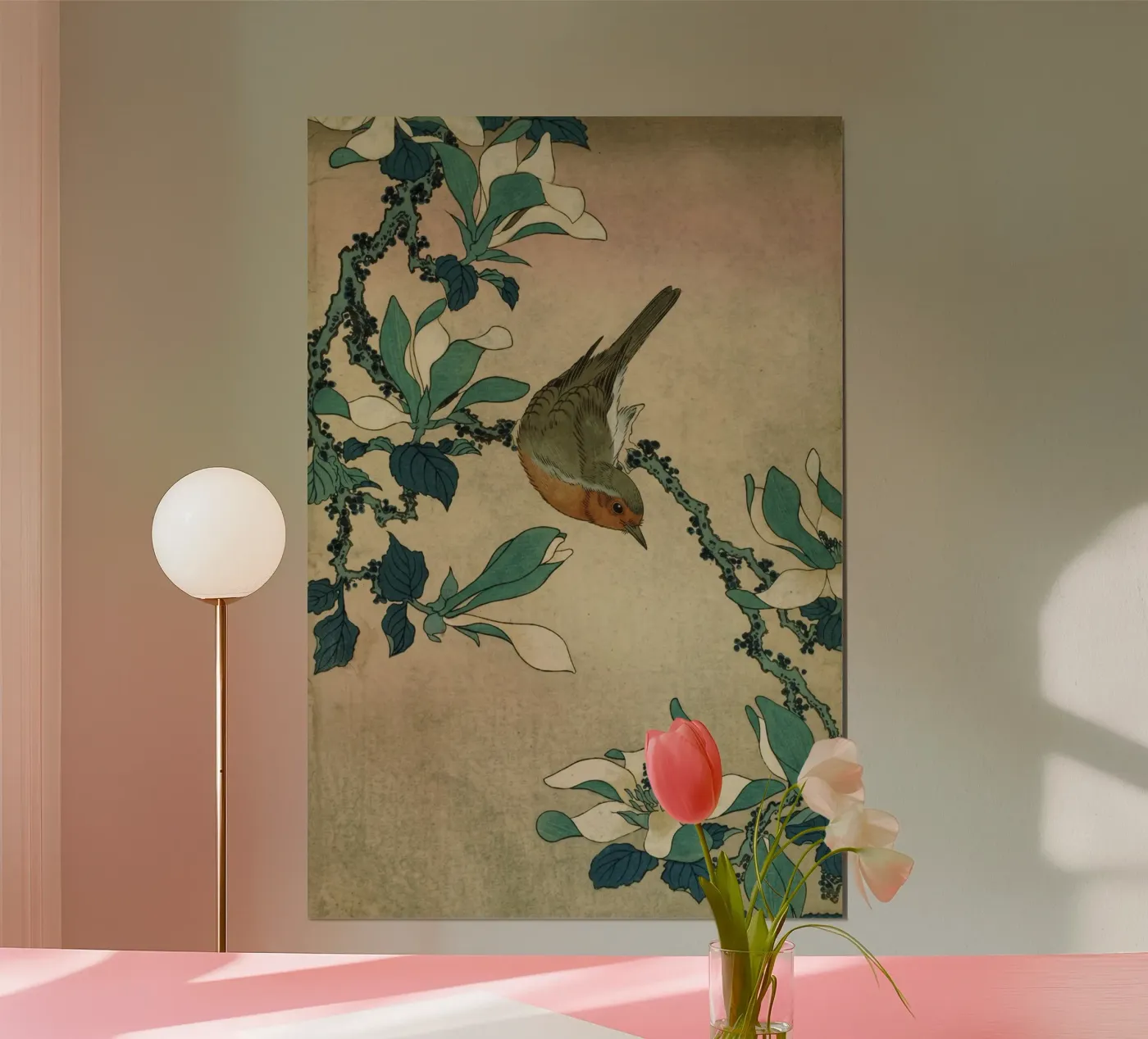 Robin e magnolia poster da ukiyoeposters