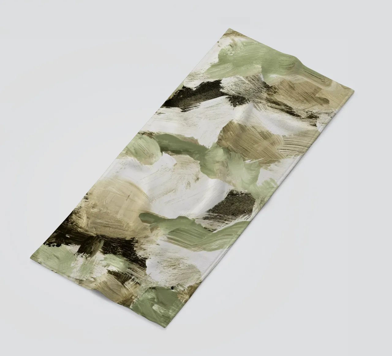 Abstract Painting VI Tan and Green telo mare da IRIS LEHNHARDT FINE ART