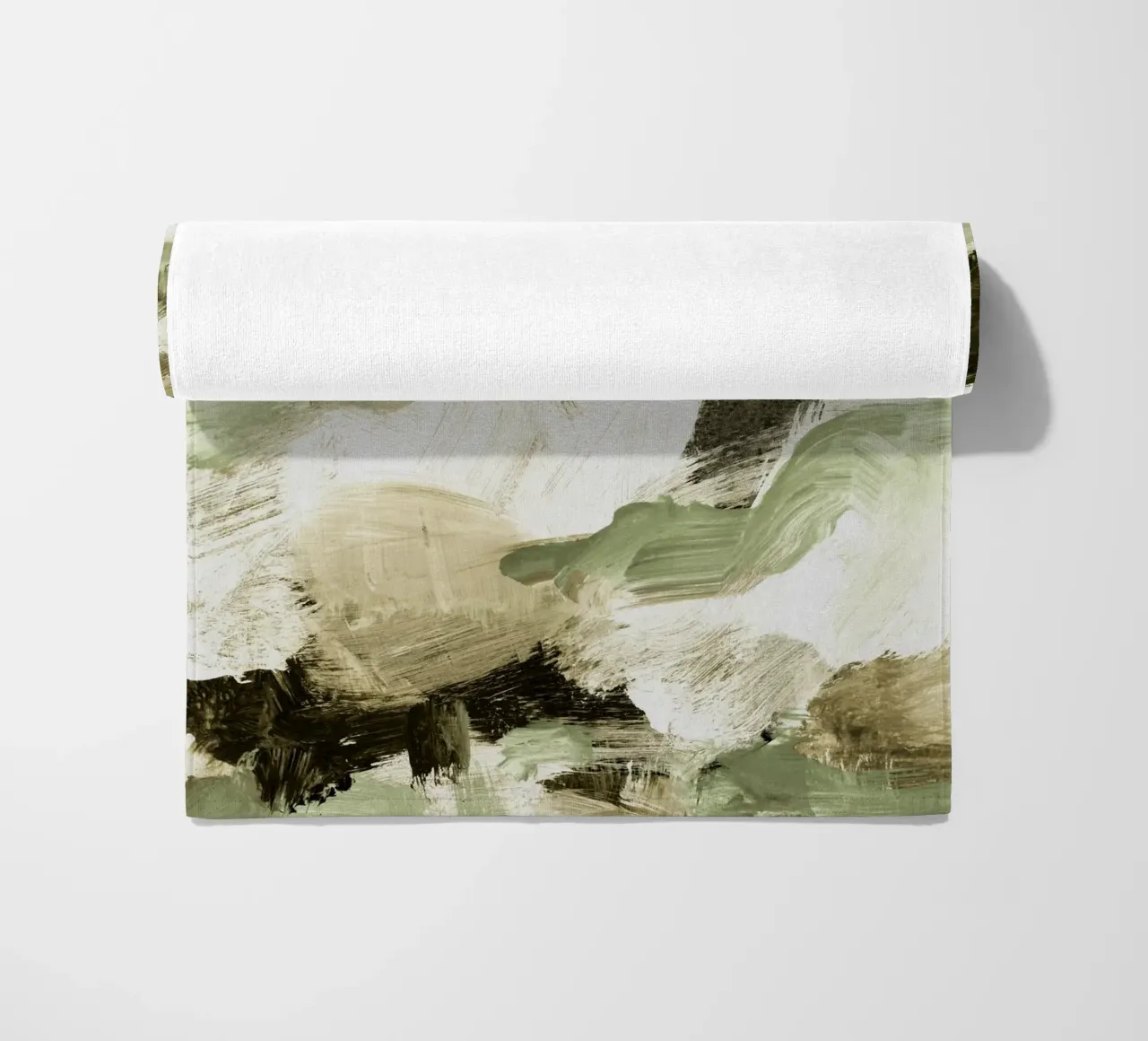 Abstract Painting VI Tan and Green telo mare da IRIS LEHNHARDT FINE ART