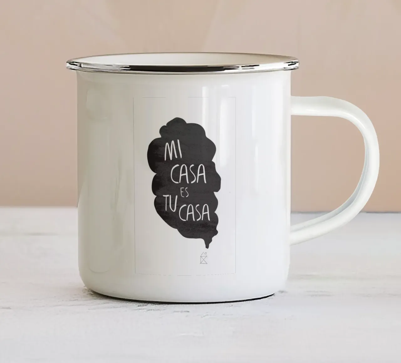 Mi casa tazza in smalto da Amy & Kurt