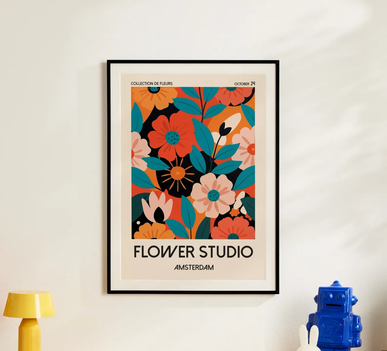 Leggerezza floreale - minimalismo per ambienti moderni poster da Studio Mooodz