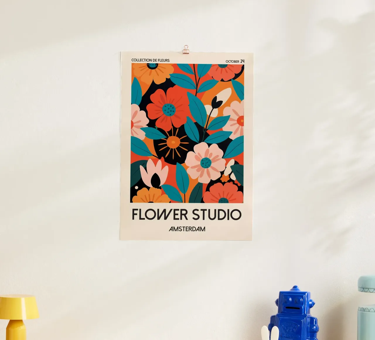 Leggerezza floreale - minimalismo per ambienti moderni poster da Studio Mooodz