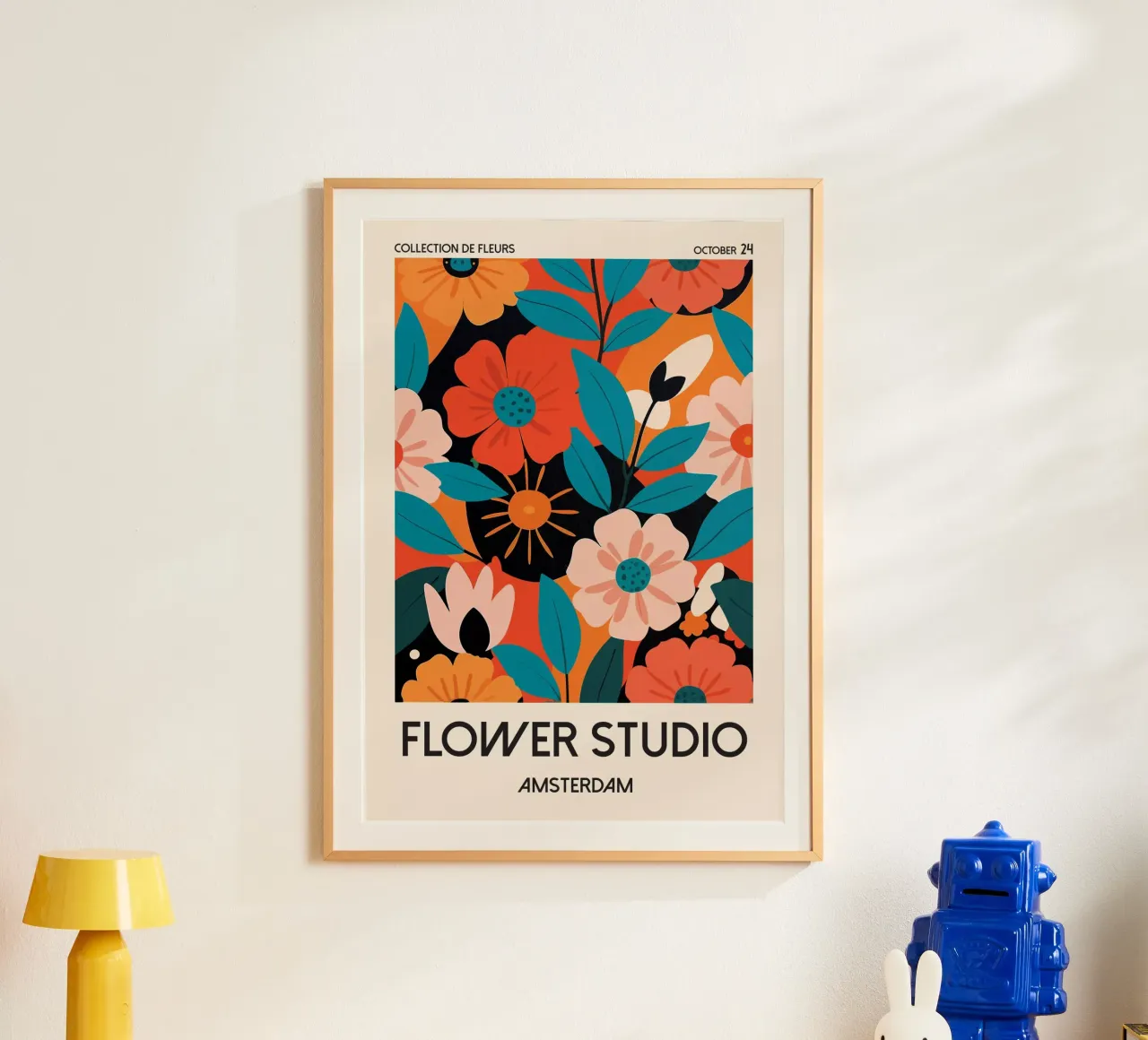 Leggerezza floreale - minimalismo per ambienti moderni poster da Studio Mooodz