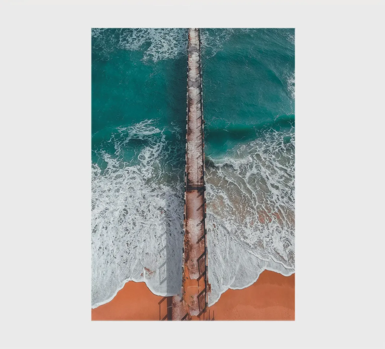 Stylish aerial view of the ocean - nature meets architecture notebook by Whole©