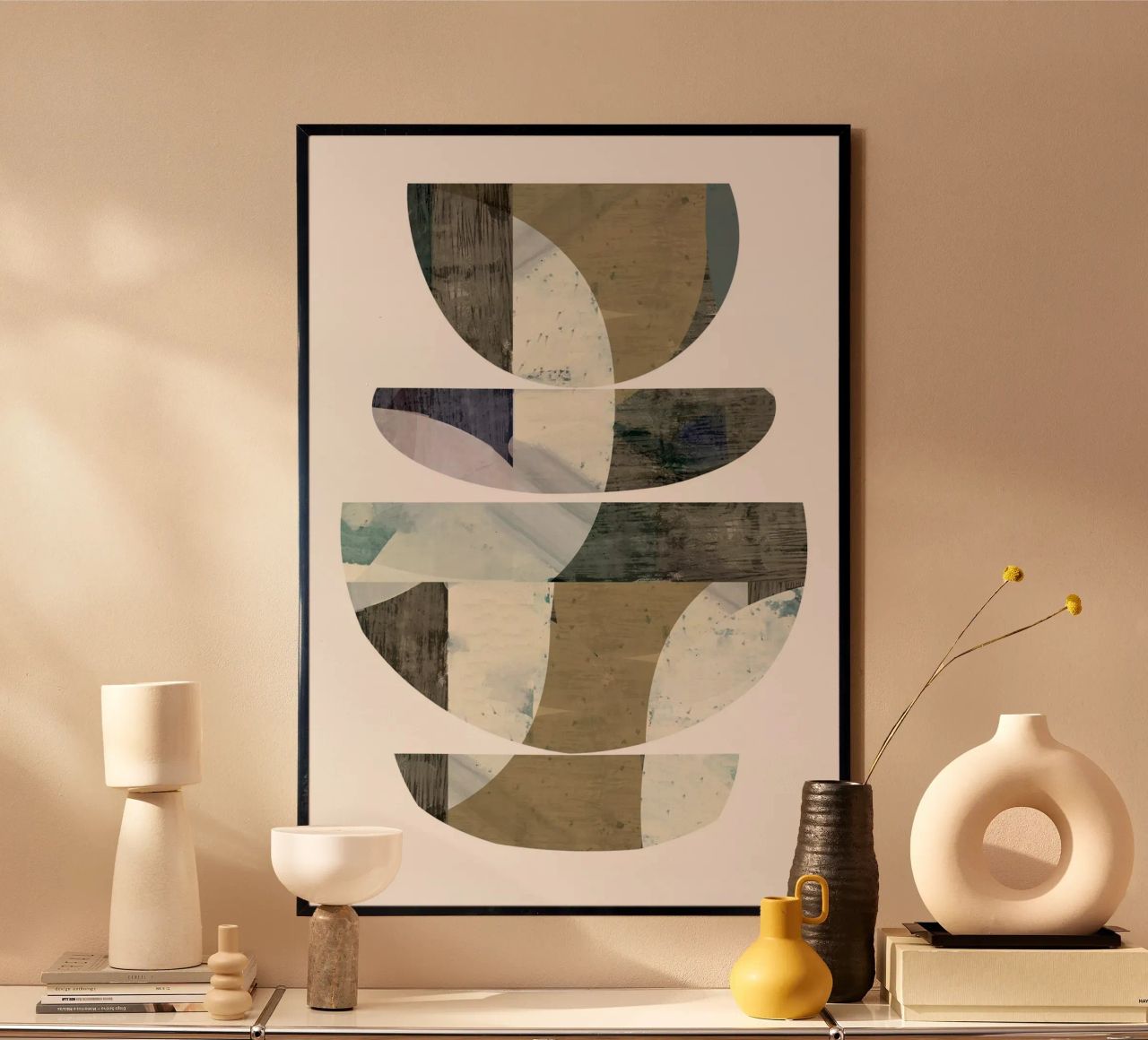 Demi-cercles bleus III poster de Cartissi