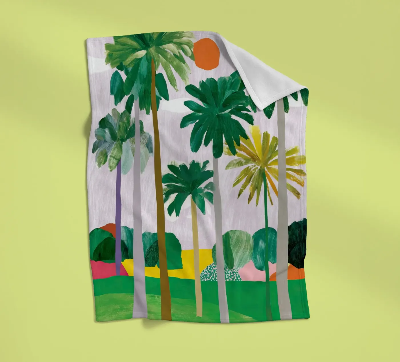 Palm-Querformat Fleecedecke von Aimee