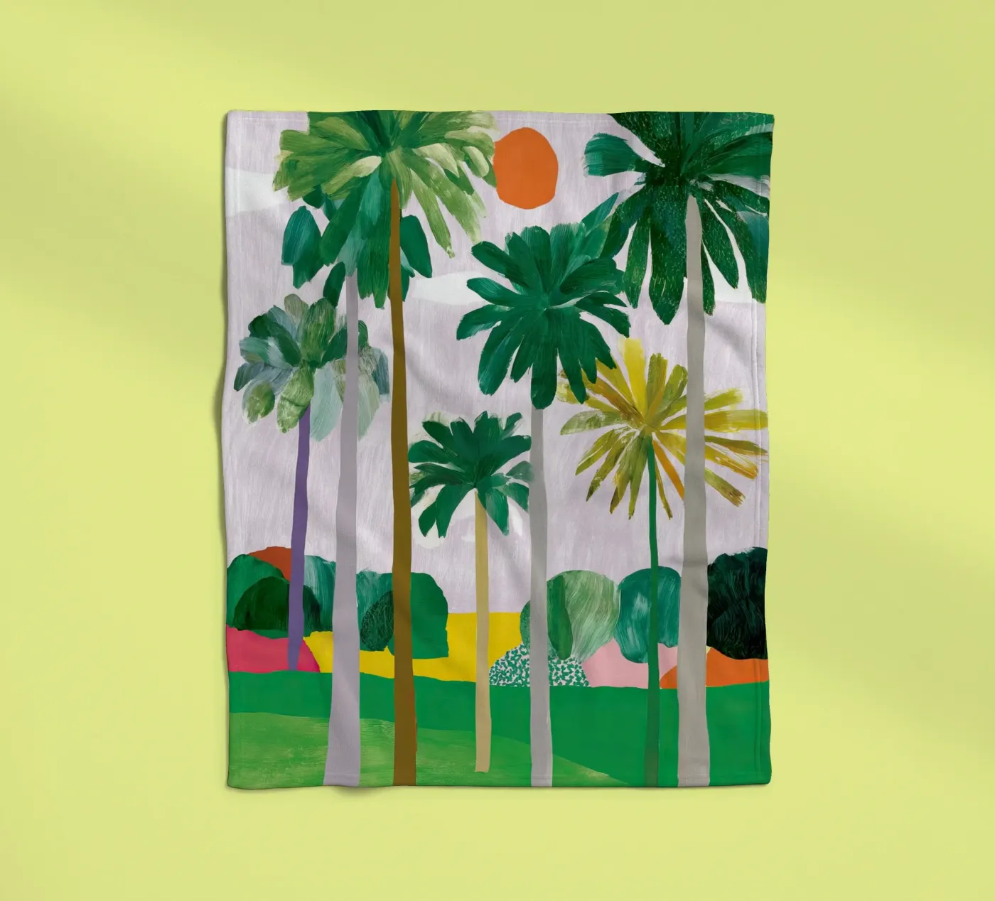 Palm-Querformat Fleecedecke von Aimee