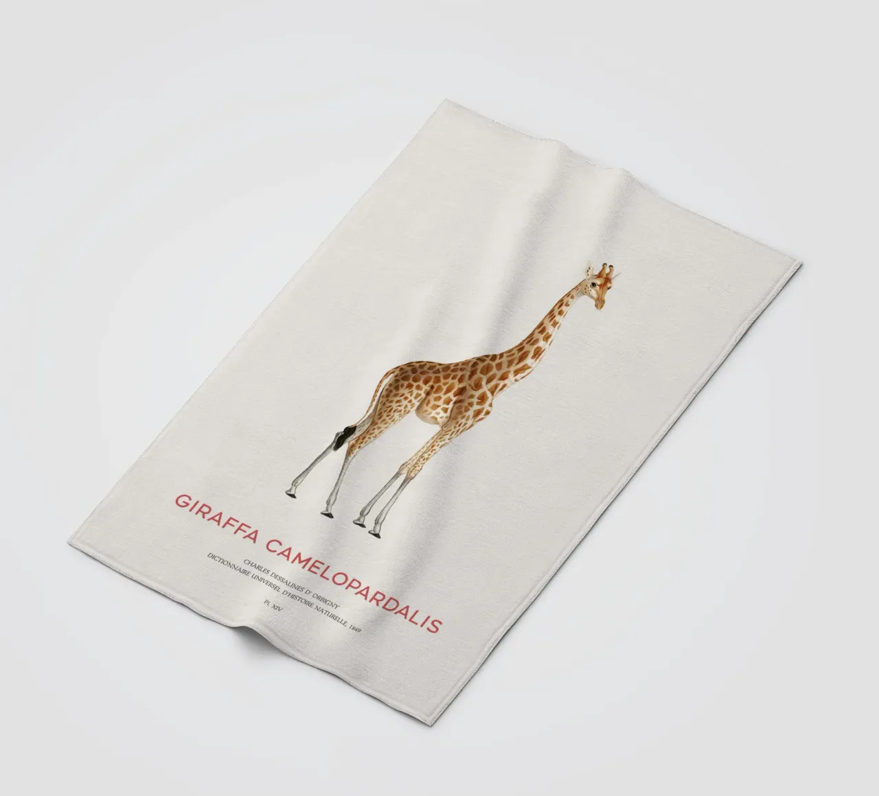 Giraffe or Giraffe Camelopardalis Fleecedecke von Vintagrafica