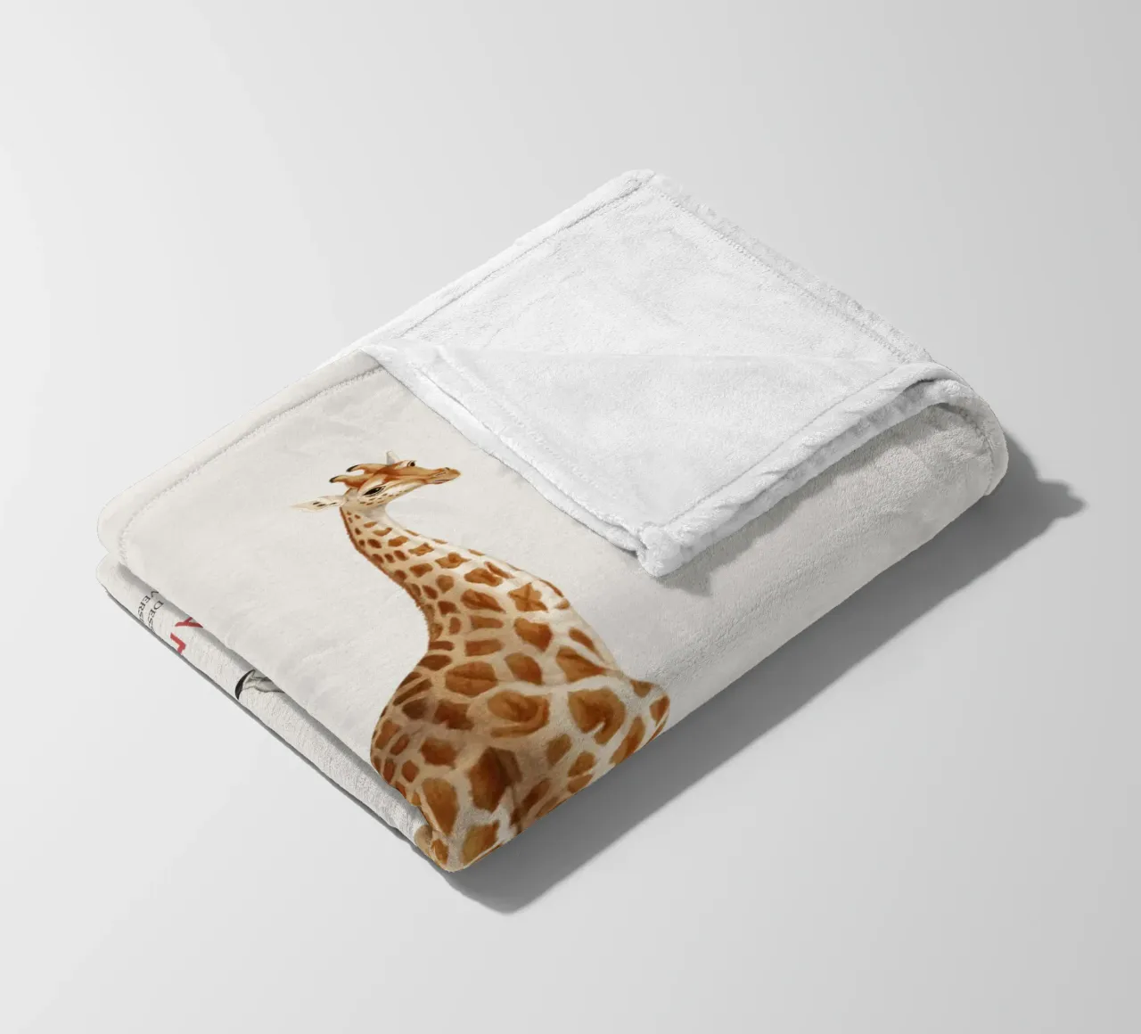 Giraffe or Giraffe Camelopardalis Fleecedecke von Vintagrafica