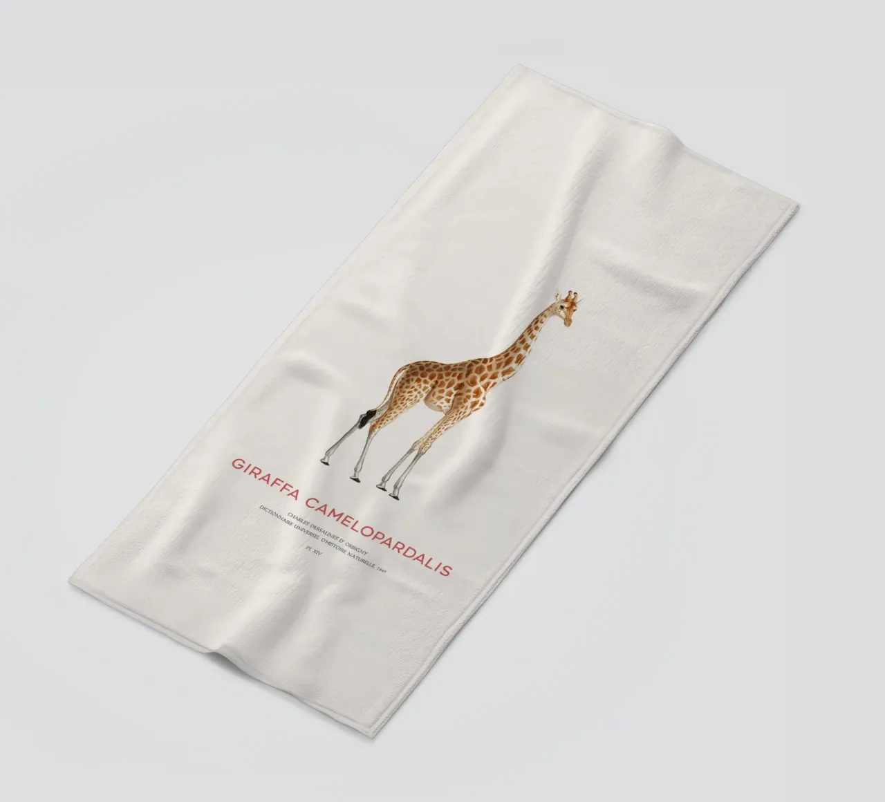 Giraffe or Giraffa Camelopardalis telo mare da Vintagrafica