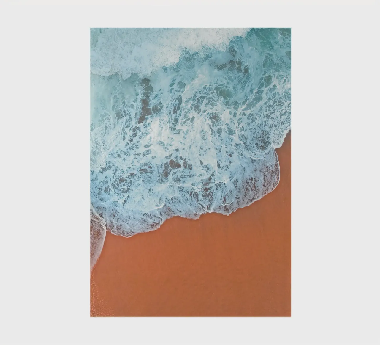 Sea waves on sand - calming coastal art notebook by Whole©