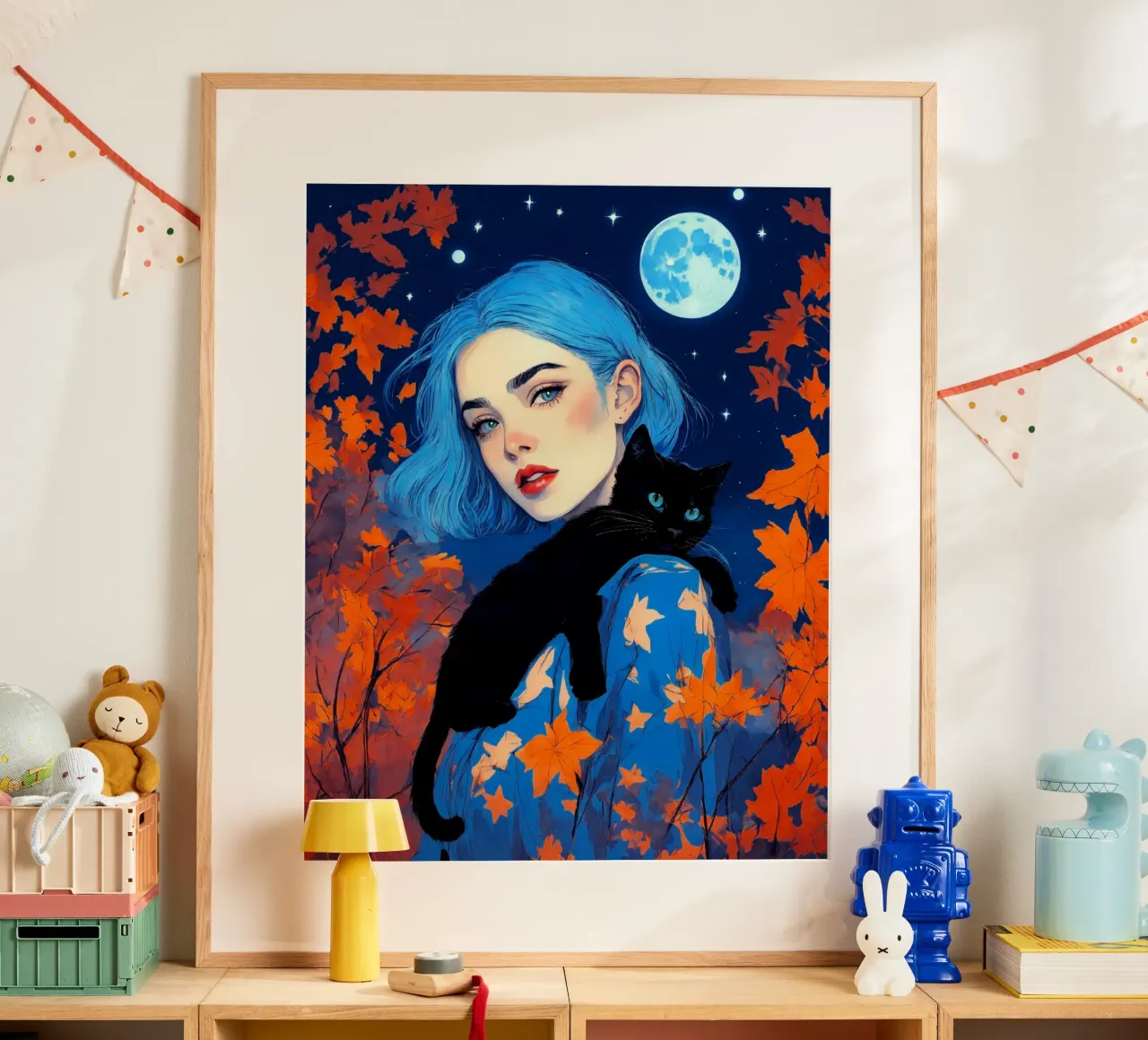 Autumn magic🌙✨ poster with aluminum frame by Eni Brandon