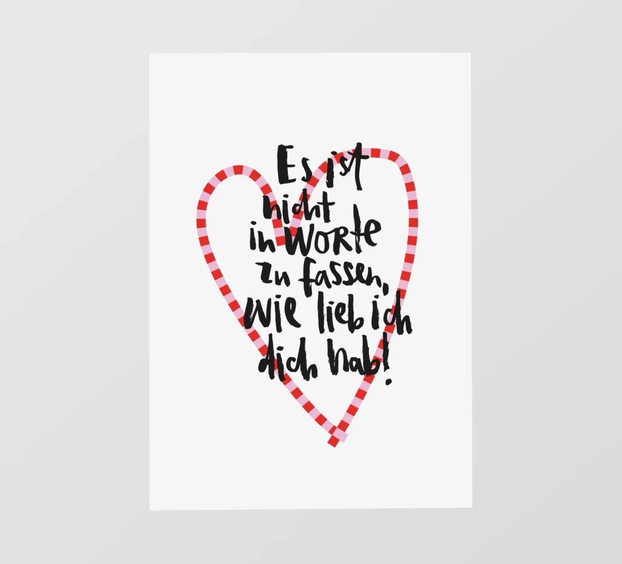 Wie lieb ich dich hab telo in pvc da Brushmeetspaper