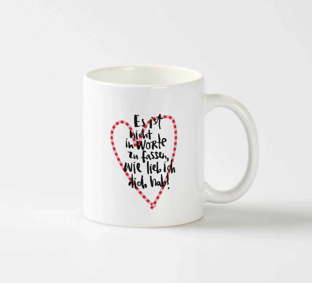 Wie lieb ich dich hab tazza in ceramica da Brushmeetspaper