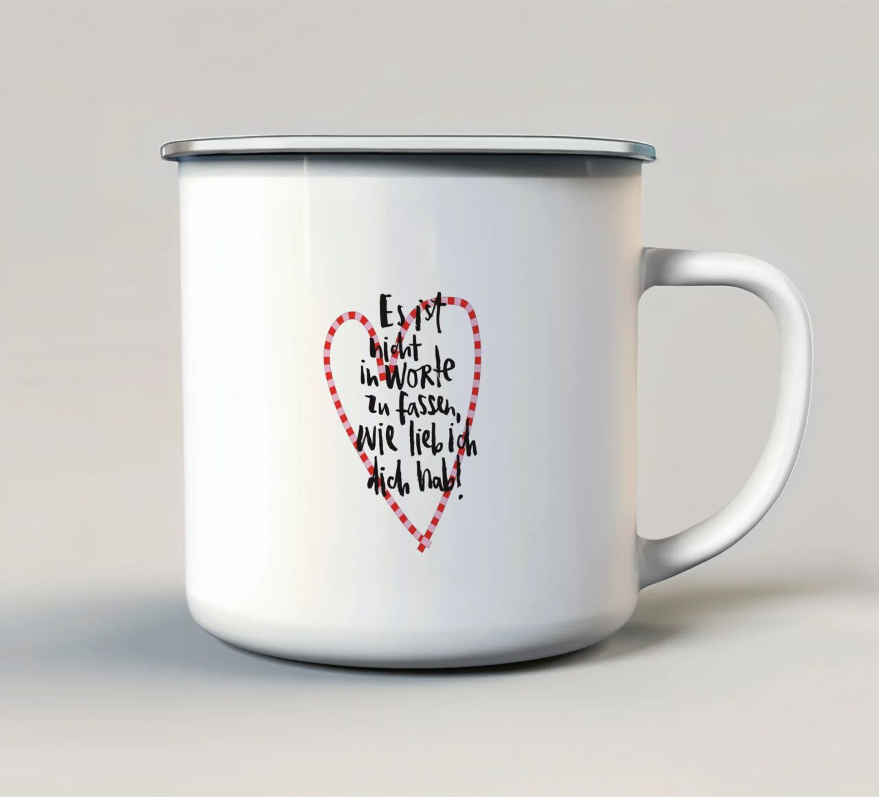 Wie lieb ich dich hab tazza in smalto da Brushmeetspaper