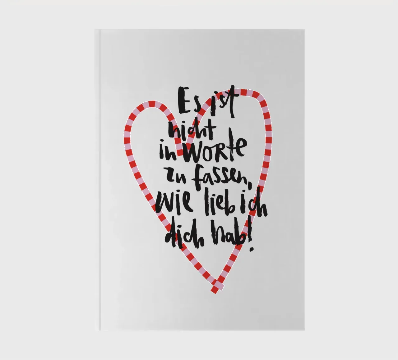 Wie lieb ich dich hab notebook by Brushmeetspaper
