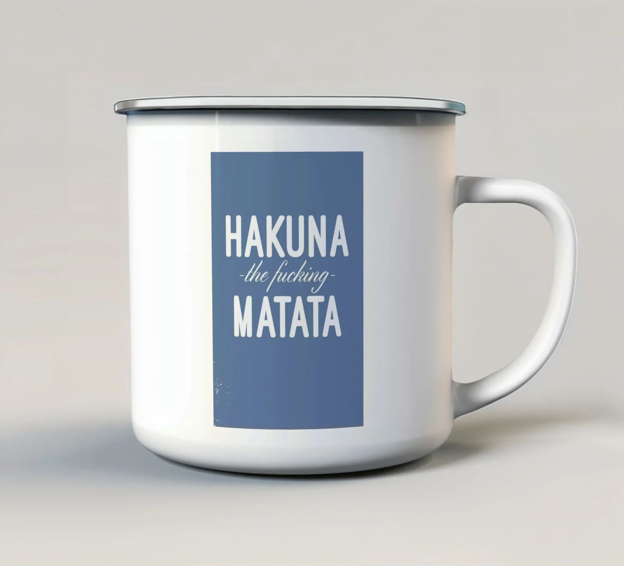 Hakuna Matata tazza in smalto da LeDieg