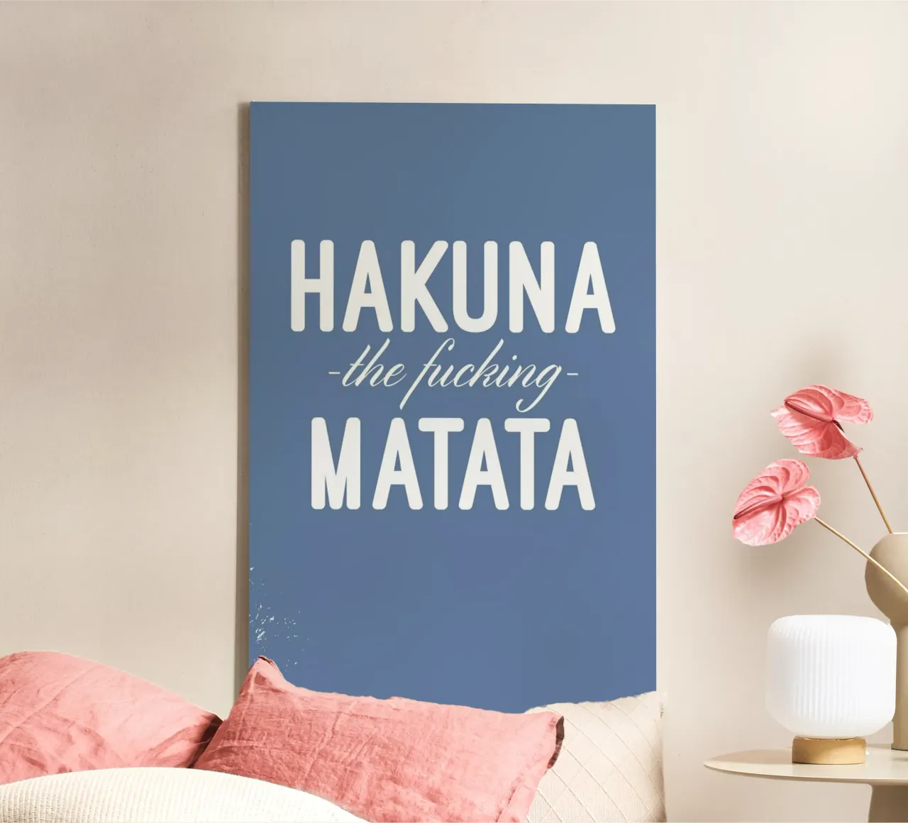 Hakuna Matata canvas with Floater frame by LeDieg