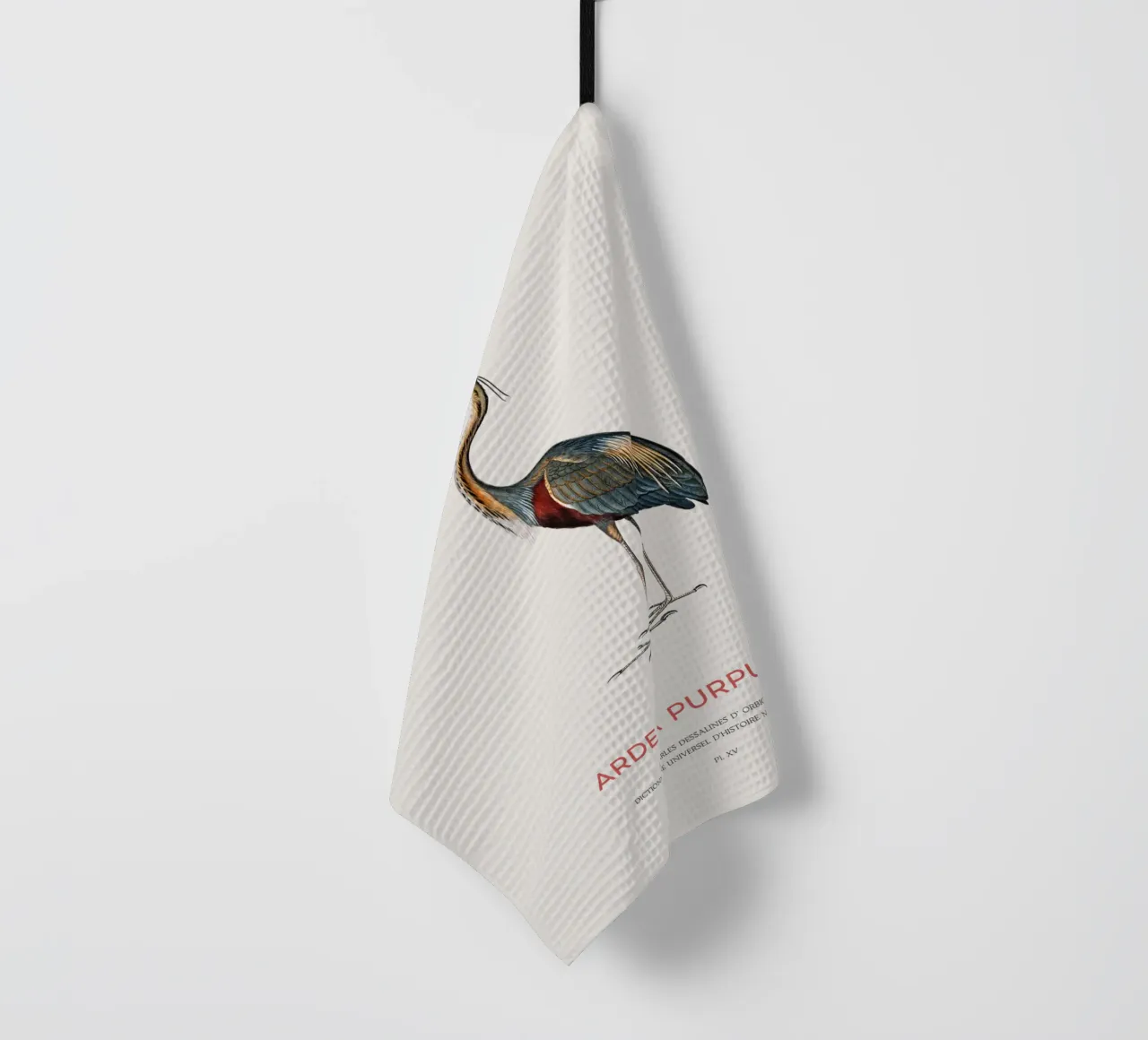 Airone rosso o Ardea purpurea canovaccio da cucina da Vintagrafica