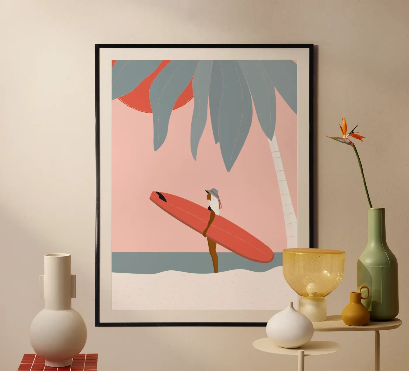 Surf e sole poster da Tamsen Design