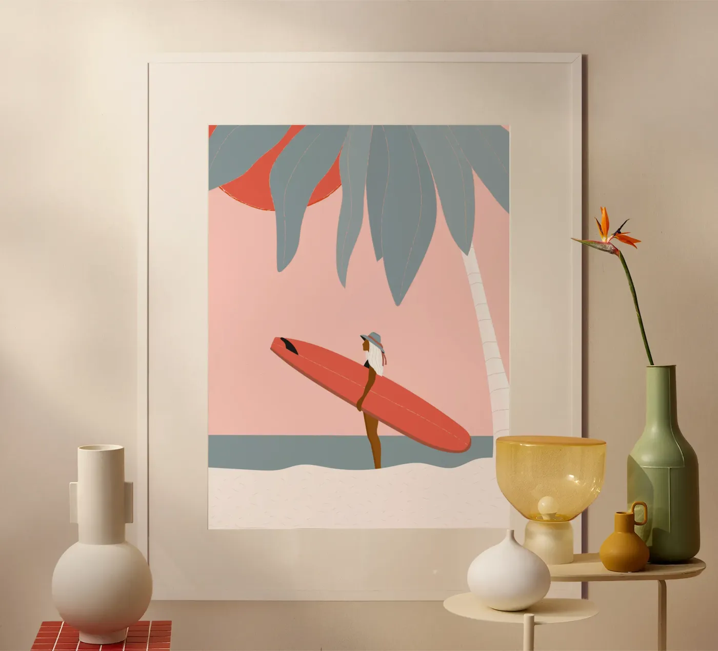 Surf e sole poster da Tamsen Design